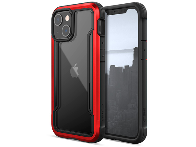 Чехол Raptic Defense Shield Pro для Apple iPhone 13 (красный, маталлический)