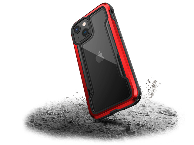 Чехол Raptic Defense Shield Pro для Apple iPhone 13 (красный, маталлический)
