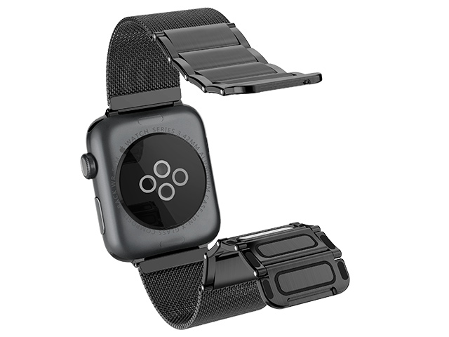 Ремешок для часов Raptic Classic Plus для Apple Watch 42/44 мм (черный, стальной)