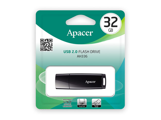 Флеш-карта Apacer Flash Drive AH336 (32Gb, USB 2.0, черная)