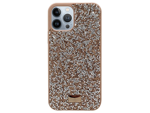 Чехол Swarovski Crystal Case для Apple iPhone 13 pro (пудра, гелевый)