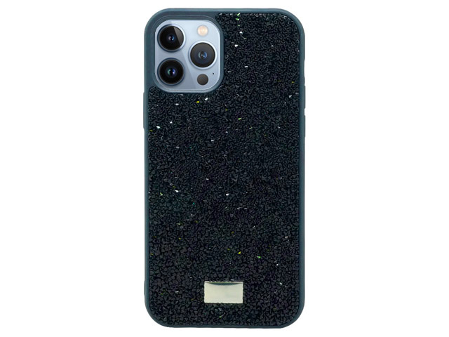 Чехол Swarovski Crystal Case для Apple iPhone 13 pro max (темно-синий, гелевый)