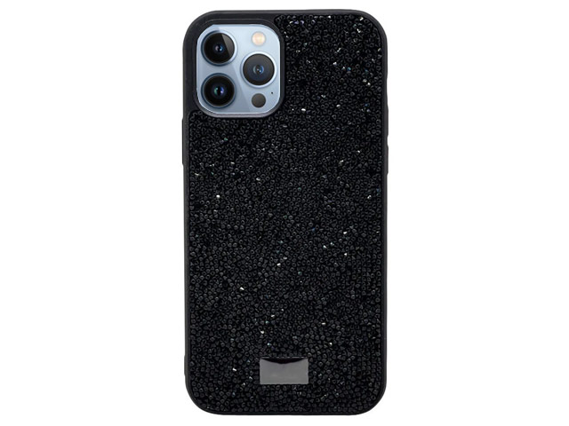 Чехол Swarovski Crystal Case для Apple iPhone 13 pro max (черный, гелевый)