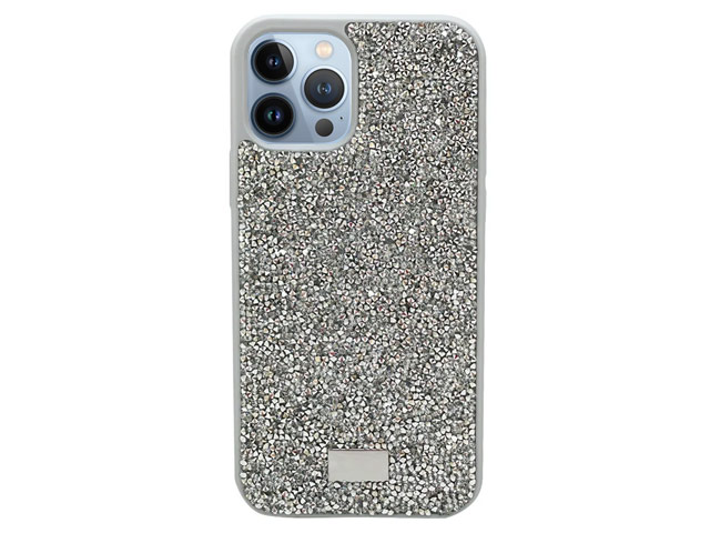 Чехол Swarovski Crystal Case для Apple iPhone 13 pro max (серебристый, гелевый)