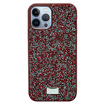 Чехол Swarovski Crystal Case для Apple iPhone 13 pro max (красный, гелевый)