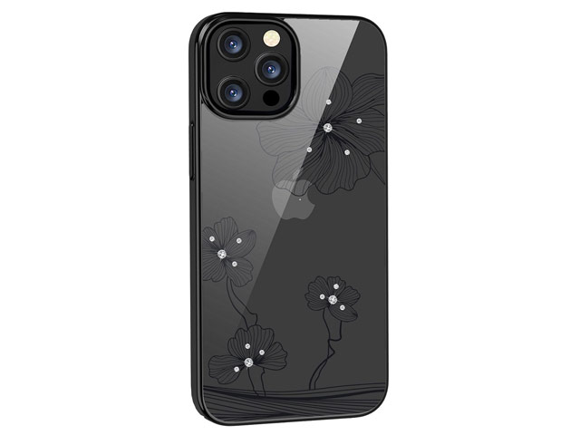 Чехол Devia Crystal Flora для Apple iPhone 13 pro (черный, пластиковый)