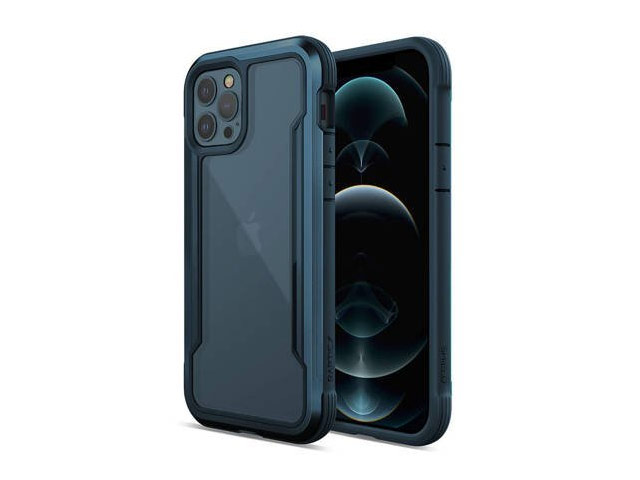 Чехол X-doria Defense Shield для Apple iPhone 12 pro max (темно-синий, маталлический)