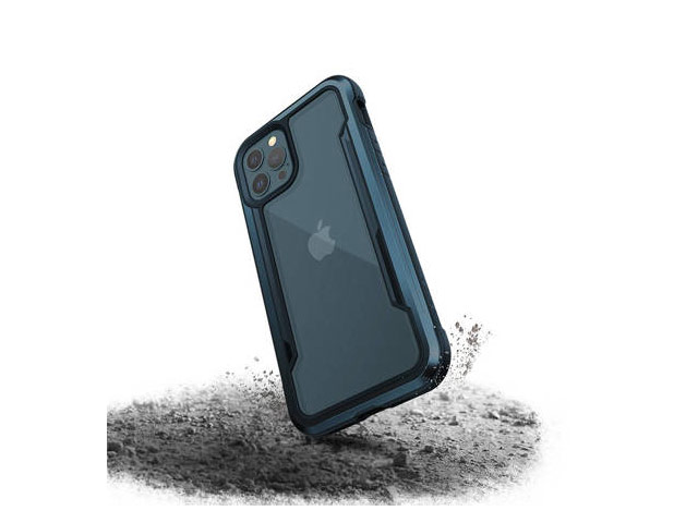 Чехол X-doria Defense Shield для Apple iPhone 12 pro max (темно-синий, маталлический)