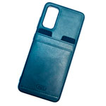 Чехол HDD Luxury Card Slot Case для Samsung Galaxy S21 FE (темно-синий, кожаный)