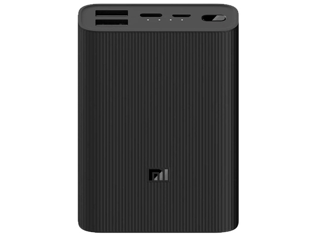 Внешняя батарея Xiaomi Mi Power Bank 3 Ultra Compact универсальная (10000 mAh, черная, USB, USB-C, 22.5W, Fast Charge)