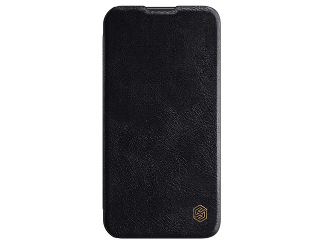 Чехол Nillkin Qin pro leather case для Apple iPhone 13 pro (черный, кожаный)