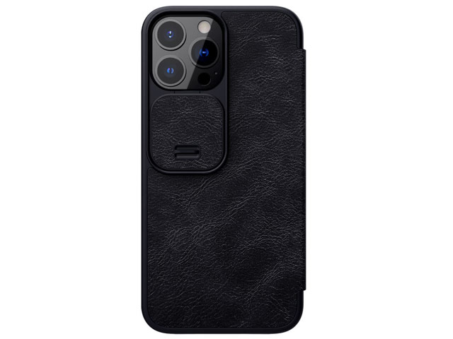 Чехол Nillkin Qin pro leather case для Apple iPhone 13 pro (черный, кожаный)