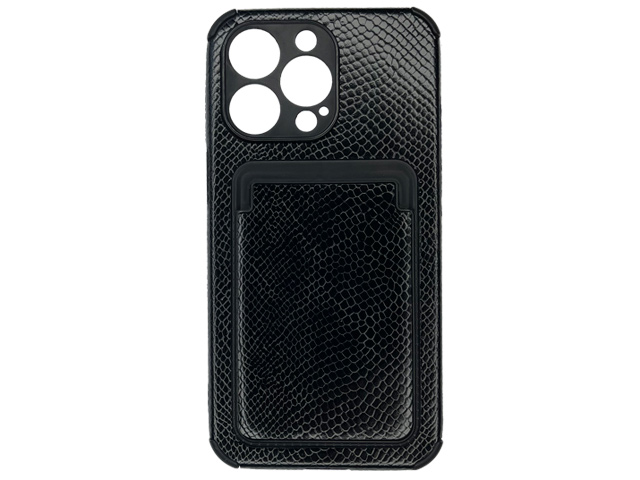 Чехол Yotrix SnapCase Holder для Apple iPhone 13 pro (Black Snake, экокожа)