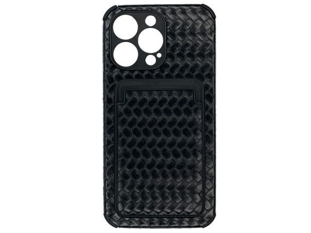 Чехол Yotrix SnapCase Holder для Apple iPhone 13 pro (Black Twist, экокожа)