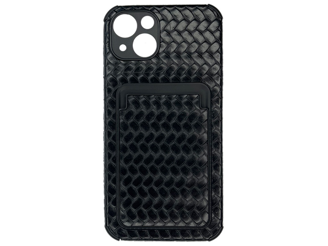 Чехол Yotrix SnapCase Holder для Apple iPhone 13 (Black Twist, экокожа)