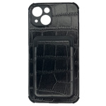 Чехол Yotrix SnapCase Holder для Apple iPhone 13 (Black Croco, экокожа)