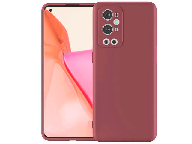 Чехол Yotrix LiquidSilicone Pro для OnePlus 9 pro (терракотовый, гелевый)