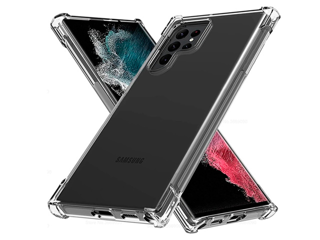 Чехол Yotrix Clear case для Samsung Galaxy S22 ultra (прозрачный, гелевый/пластиковый)