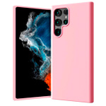 Чехол Yotrix LiquidSilicone для Samsung Galaxy S22 ultra (розовый, гелевый)