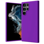 Чехол Yotrix LiquidSilicone для Samsung Galaxy S22 ultra (фиолетовый, гелевый)