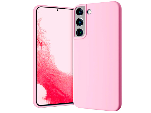 Чехол Yotrix LiquidSilicone для Samsung Galaxy S22 plus (розовый, гелевый)