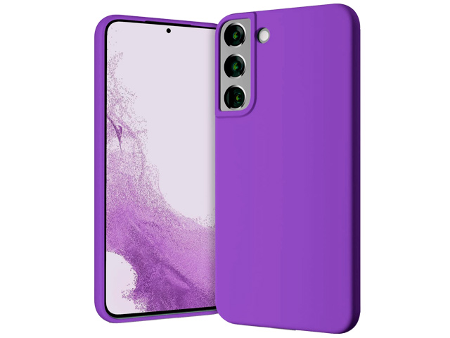 Чехол Yotrix LiquidSilicone для Samsung Galaxy S22 plus (фиолетовый, гелевый)