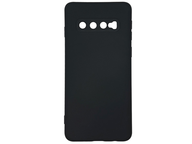 Чехол Yotrix LiquidSilicone Pro для Samsung Galaxy S10 (черный, гелевый)