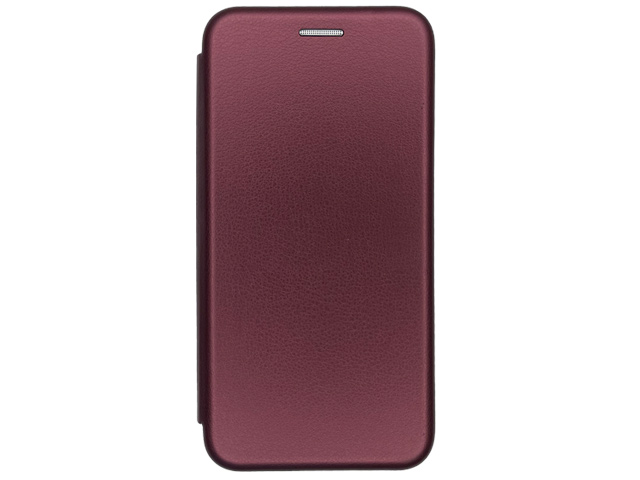 Чехол Yotrix FolioCase Plain для Samsung Galaxy A03 core (бордовый, кожаный)