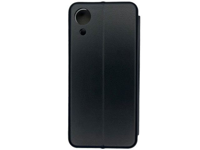 Чехол Yotrix FolioCase Plain для Samsung Galaxy A03 core (черный, кожаный)