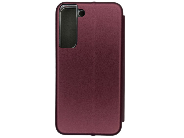 Чехол Yotrix FolioCase Plain для Samsung Galaxy S22 (бордовый, кожаный)