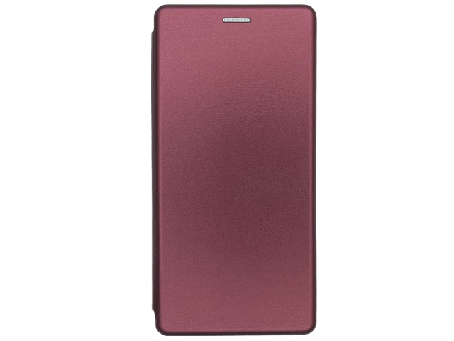 Чехол Yotrix FolioCase Plain для Samsung Galaxy S22 ultra (бордовый, кожаный)