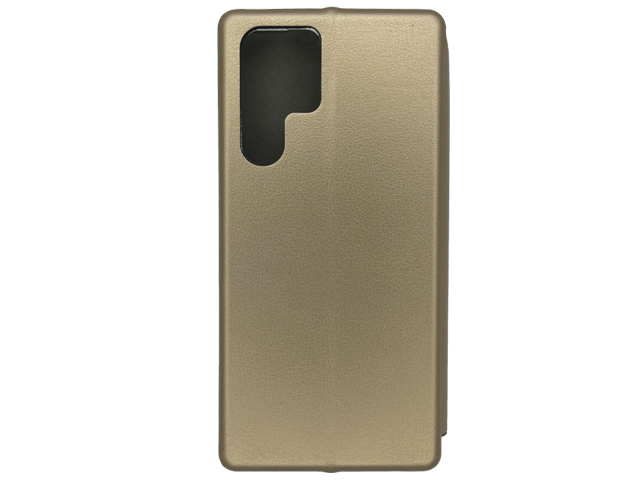 Чехол Yotrix FolioCase Plain для Samsung Galaxy S22 ultra (золотистый, кожаный)