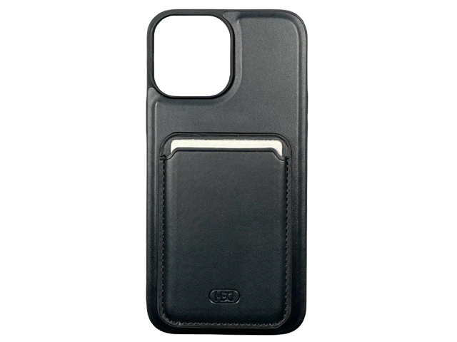 Чехол HDD Luxury Magnet Case для Apple iPhone 13 pro (черный, кожаный)