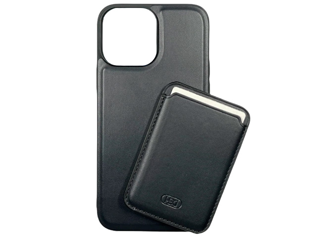 Чехол HDD Luxury Magnet Case для Apple iPhone 13 pro max (черный, кожаный)