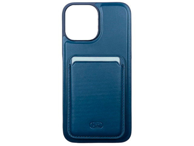 Чехол HDD Luxury Magnet Case для Apple iPhone 13 (темно-синий, кожаный)