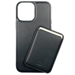 Чехол HDD Luxury Magnet Case для Apple iPhone 13 (черный, кожаный)