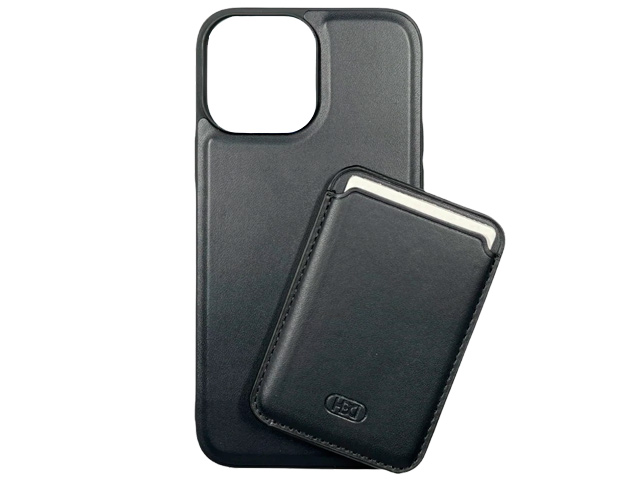 Чехол HDD Luxury Magnet Case для Apple iPhone 13 (черный, кожаный)