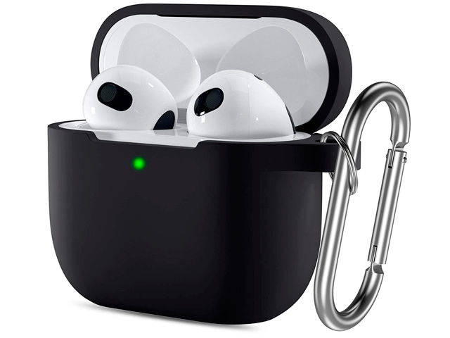 Чехол Synapse Buckle Case для Apple AirPods 3 (черный, силиконовый)