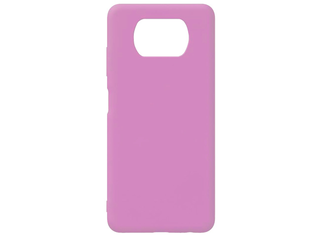 Чехол Yotrix LiquidSilicone для Xiaomi Poco X3 (розовый, гелевый)