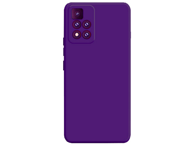 Чехол Yotrix LiquidSilicone Pro для Xiaomi Poco M4 pro 5G (фиолетовый, гелевый)