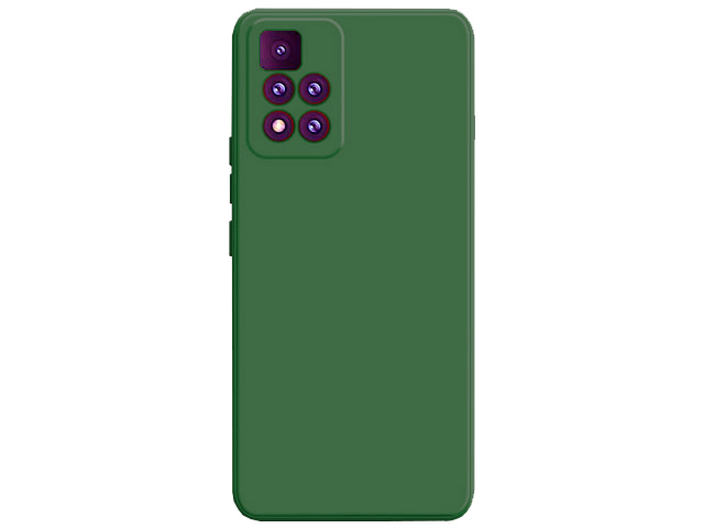 Чехол Yotrix LiquidSilicone Pro для Xiaomi Poco M4 pro 5G (темно-зеленый, гелевый)