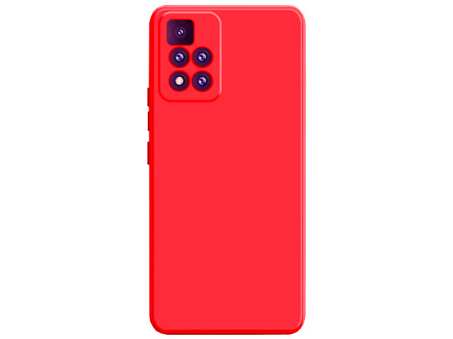 Чехол Yotrix LiquidSilicone Pro для Xiaomi Poco M4 pro 5G (красный, гелевый)