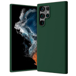 Чехол Yotrix LiquidSilicone для Samsung Galaxy S22 ultra (темно-зеленый, гелевый)
