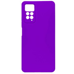 Чехол Yotrix LiquidSilicone Pro для Xiaomi Redmi Note 11 pro (фиолетовый, гелевый)
