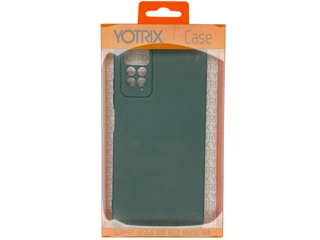Чехол Yotrix LiquidSilicone Pro для Xiaomi Redmi Note 11 pro (темно-зеленый, гелевый)