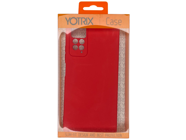 Чехол Yotrix LiquidSilicone Pro для Xiaomi Redmi Note 11 pro (красный, гелевый)