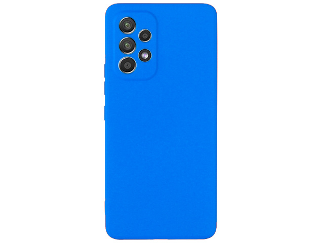 Чехол Yotrix LiquidSilicone Pro для Samsung Galaxy A53 (синий, гелевый)