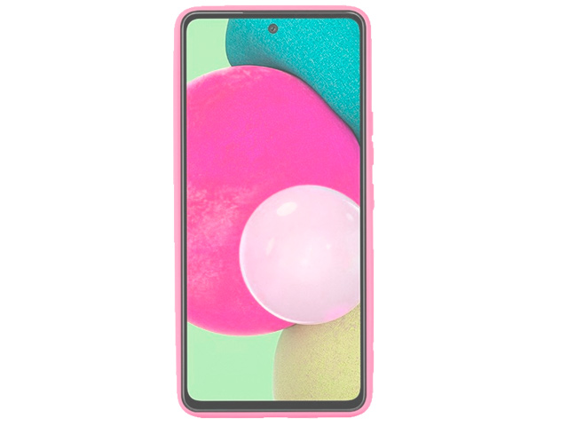 Чехол Yotrix LiquidSilicone Pro для Samsung Galaxy A53 (розовый, гелевый)
