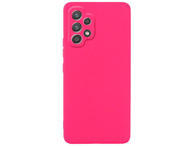 Чехол Yotrix LiquidSilicone Pro для Samsung Galaxy A13 (малиновый, гелевый)