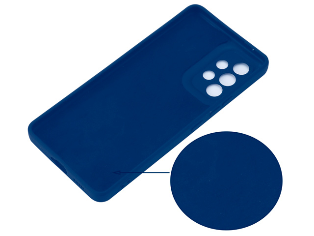 Чехол Yotrix LiquidSilicone Pro для Samsung Galaxy A73 (темно-синий, гелевый)